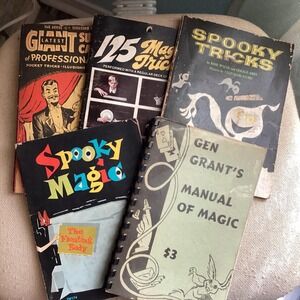 Vintage Lot of Magic Tricks Books,‎ 5 books